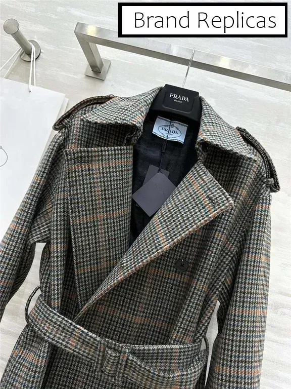 Prada Wool Long Trench Coat